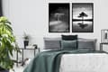 Miniatyrbild 3 av 3: TAVELPOSTERS I RAM 53x73cm Diptyk Set med 2 målningar Lonely Tree P1719