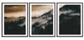 Pikkukuva 1 / 3: KEHYSJULISTE 33x43cm Triptyykki 3 maalauksen setti Metsämaisema P2035