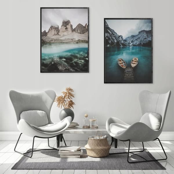 KEHYSTEN JULISTEITA 33x43cm Diptyykki 2 kuvan setti Järvivuoret P975