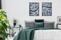 Miniatyrbild 2 av 3: TAVELPOSTERS I RAM 53x73cm Diptyk Set med 2 målningar Vinterskogsväg P848