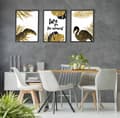Miniatyrbild 2 av 3: TAVELPOSTERS I RAM 53x73cm Triptyk Set med 3 bilder LEV NÖJETIDEN live P576