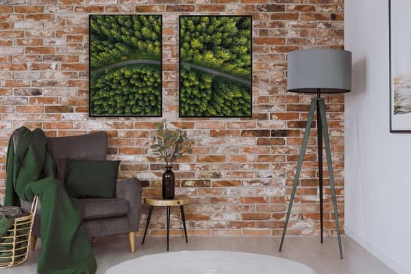 KUVIA KEHYSSÄ 53x73cm Diptych 2 kuvan setti Tie Metsäpolku P725
