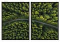 Pikkukuva 1 / 3: KUVIA KEHYSSÄ 53x73cm Diptych 2 kuvan setti Tie Metsäpolku P725