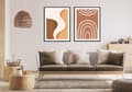 Miniatyrbild 3 av 3: TAVELPOSTERS I RAM 53x73cm Diptych Set med 2 tavlor Beige Boho P2069