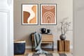 Miniatyrbild 2 av 3: TAVELPOSTERS I RAM 53x73cm Diptych Set med 2 tavlor Beige Boho P2069