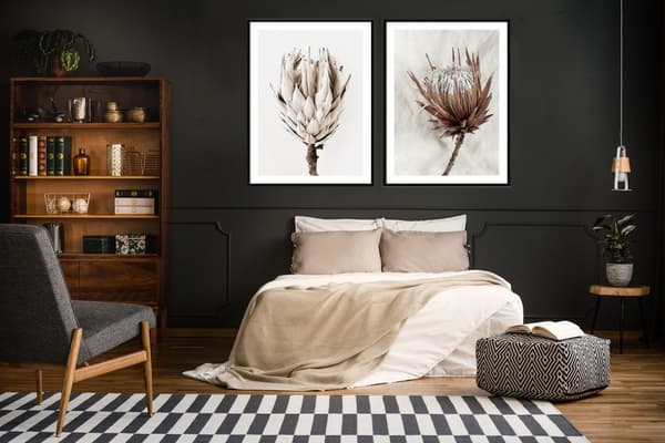 KEHYSJULISTEITA 53x73cm Diptyykki 2 kuvan setti Boho Flowers P2080