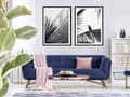 Miniatyrbild 3 av 3: TAVELPOSTERS I RAM 53x73cm Diptyk Set med 2 tavlor Tropiki Grå P2136