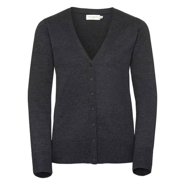 Russell Collection Ladies/Womens stickad kofta med V-ringning