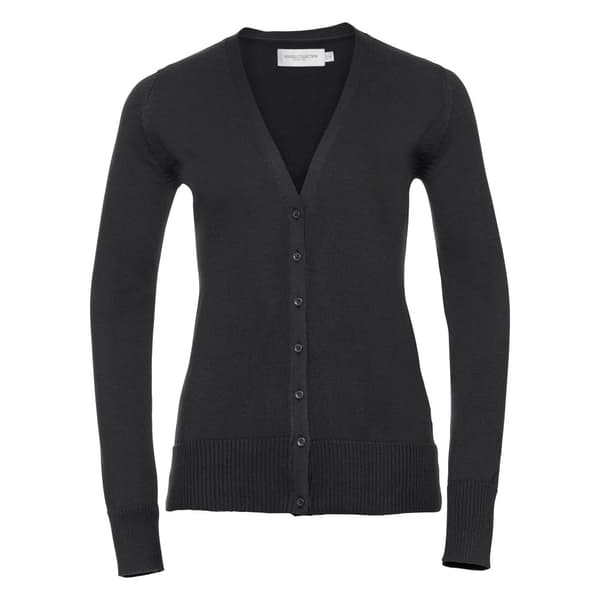 Russell Collection Ladies/Womens stickad kofta med V-ringning