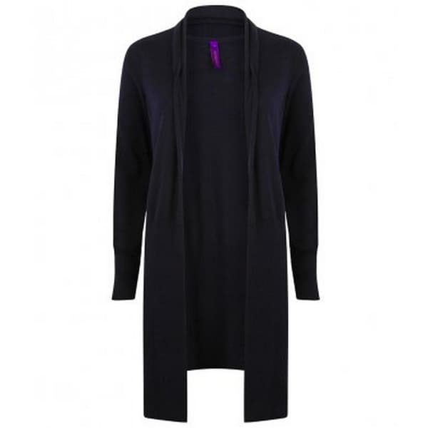Henbury Dame/Ladies lang åben cardigan med lang linje