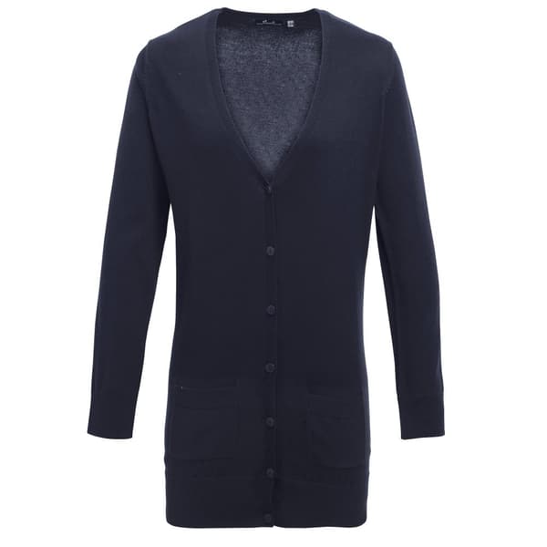 Premier Womens/Ladies Longline V Neck Knitted Cardigan