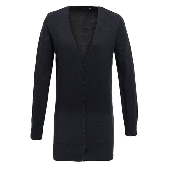 Premier Womens/Ladies Longline V Neck Knitted Cardigan
