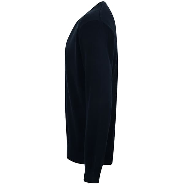 Henbury Cardigan med V-ringning och knapp i fin stickning för män