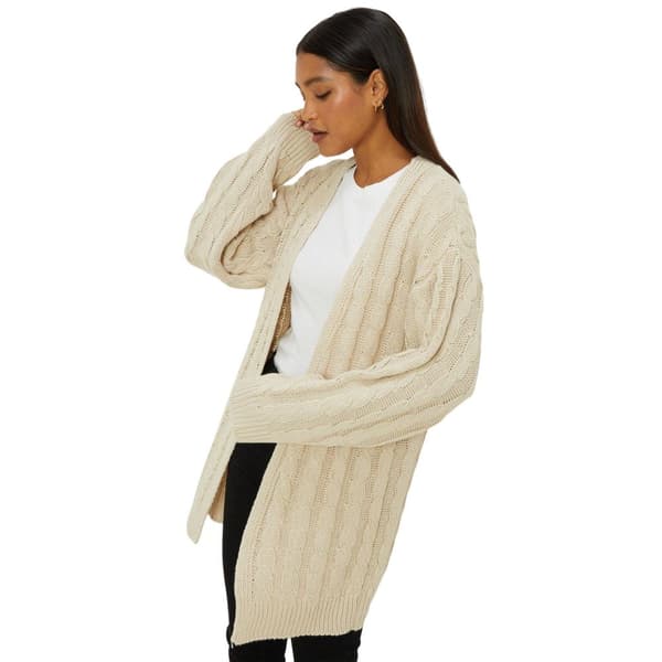 Dorothy Perkins Womens/Ladies Cable Chunky Knit Longline Cardigan Cream M