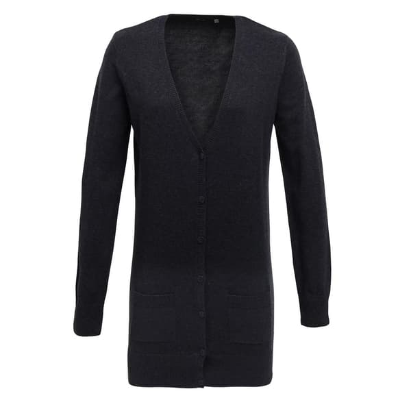 Premier Womens/Ladies Longline V Neck Cardigan