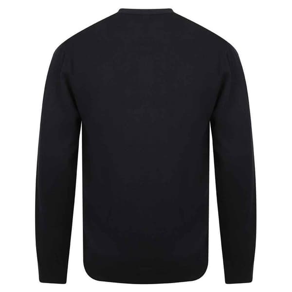Henbury V-hals-cardigan i bomuld og akryl til mænd