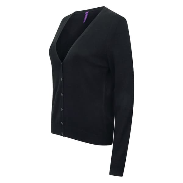 Henbury Womens/Ladies Lightweight V Neck Cardigan