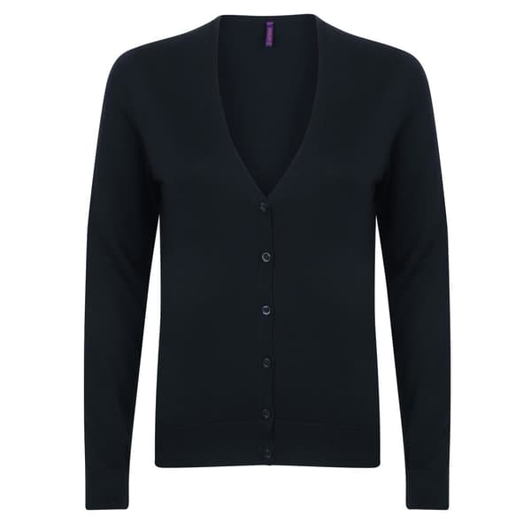 Henbury Womens/Ladies Lightweight V Neck Cardigan