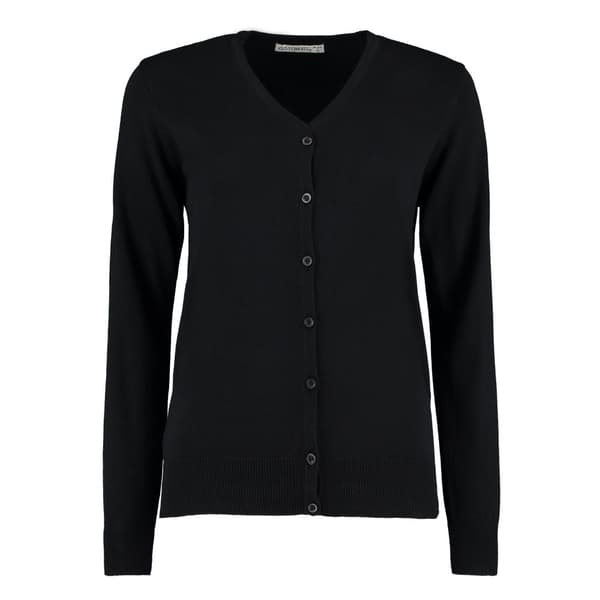 Kustom Kit Womens/Ladies Arundel V Neck Cardigan Black 8 UK