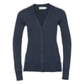 Miniatyrbilde 1 av 4: Russell Collection Womens/Ladies Knitted V Neck Cardigan