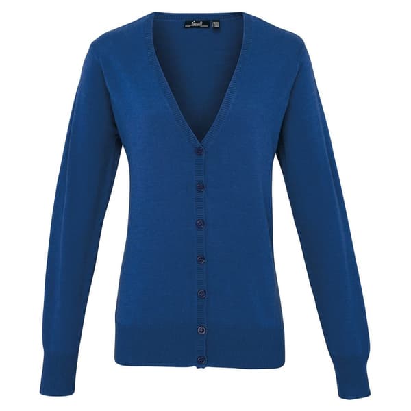 Premier Womens/Ladies Cotton Acrylic V Neck Cardigan