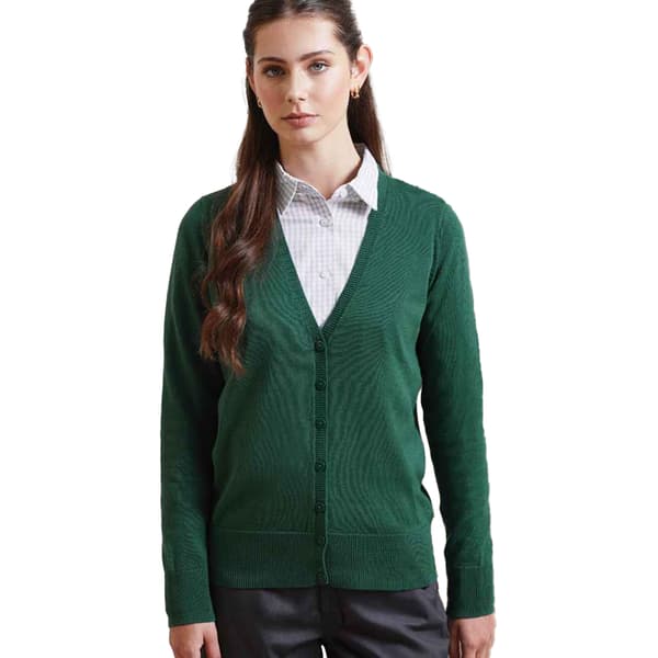Premier Womens/Ladies Cotton Acrylic V Neck Cardigan