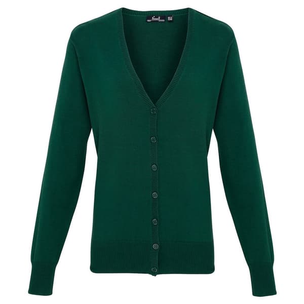 Premier Womens/Ladies Cotton Acrylic V Neck Cardigan