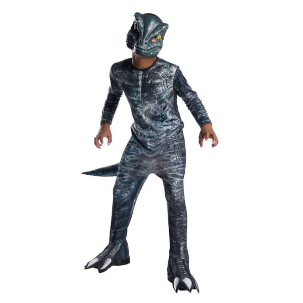 Jurassic World Drenge Velociraptor kostume Grey L