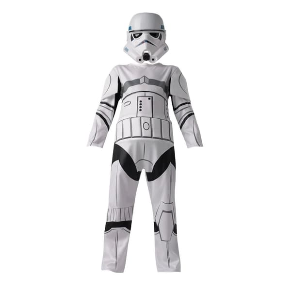 Star Wars Stormtrooper kostume til børn/unge White/Black 9-10 Years