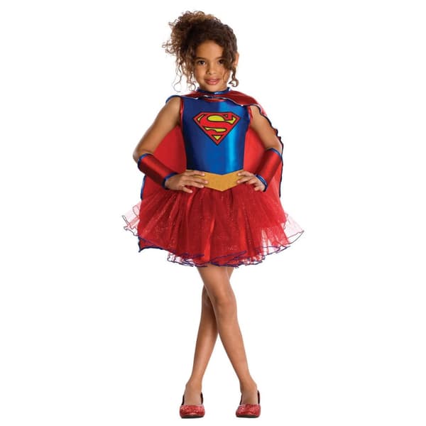 Supergirl Kostym för barn/barn Red/Blue M
