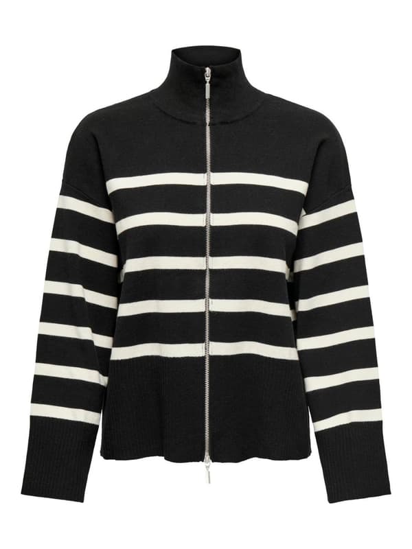 Only - onlValley LS Highneck Zip Cardigan Svart S