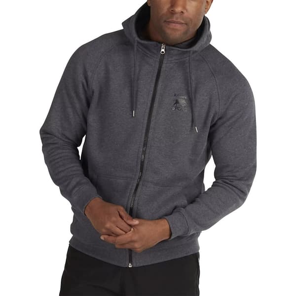 Raging Bull Herrlogo med hel dragkedja med huva Dark Grey Marl 5XL