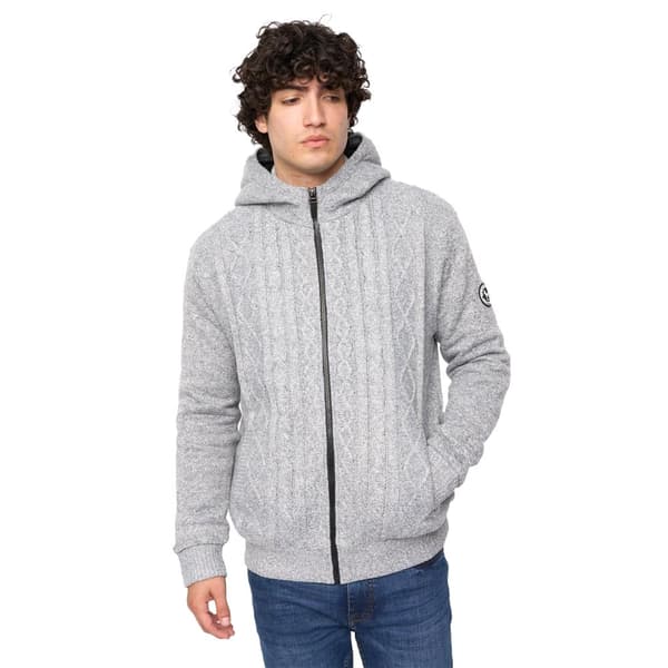 Bewley & Ritch Mens Tonbridge Cardigan Light Grey Marl L