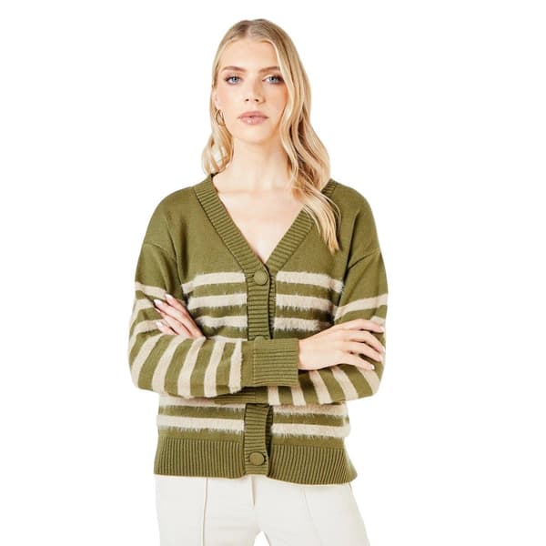 Principles Womens/Ladies Striped Eyelash Knit Cardigan