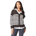 Miniatyrbillede 1 af 3: Principles Womens/Ladies Striped Eyelash Knit Cardigan