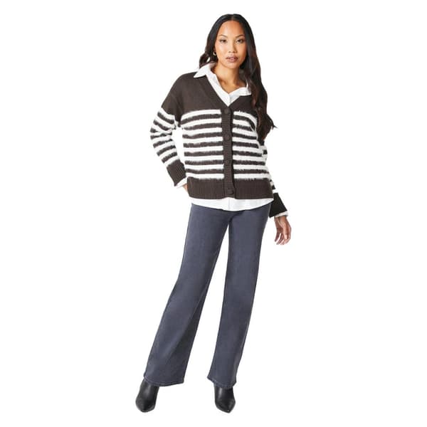Principles Womens/Ladies Striped Eyelash Knit Cardigan