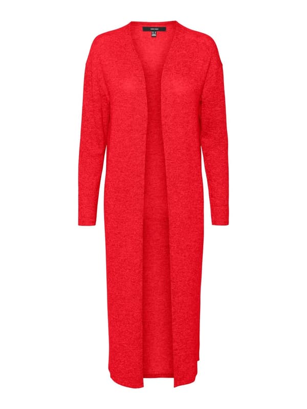 Vero Moda - vmBrianna LS Calf Cardigan Röd M