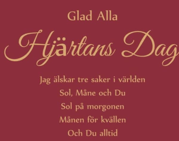 Gratulationskort till Alla hjärtans dag ( Pack av 2)
