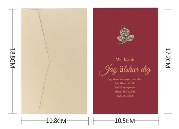 Gratulationskort till Alla hjärtans dagskort (Paket om 2)