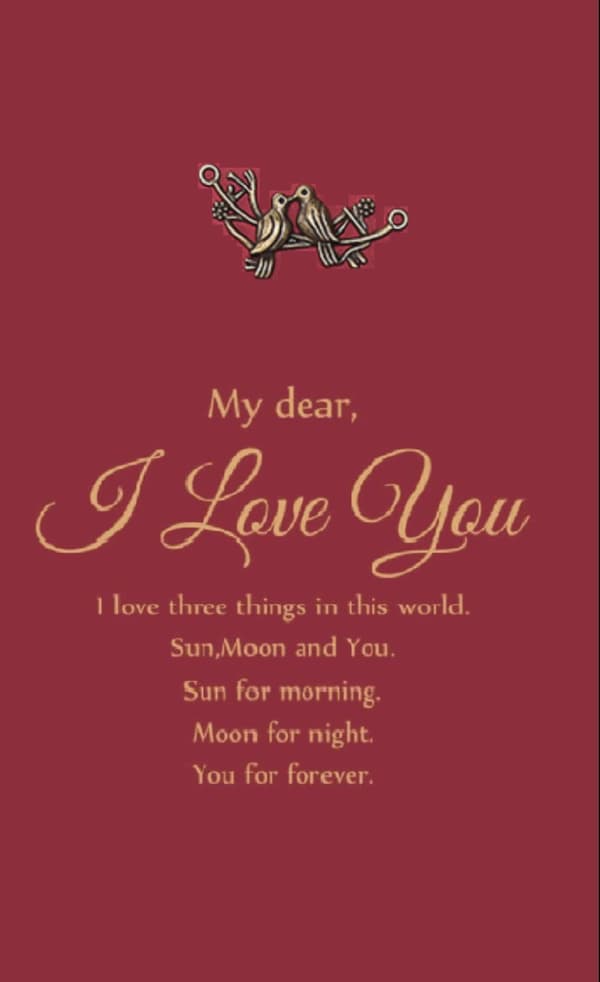Valentines Day -Greeting card for I Love You (PACK of 2)