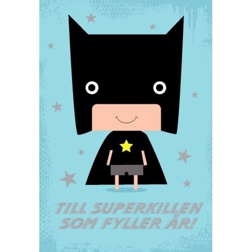 Grattis kort, Till Superkillen som Fyller År - Spader