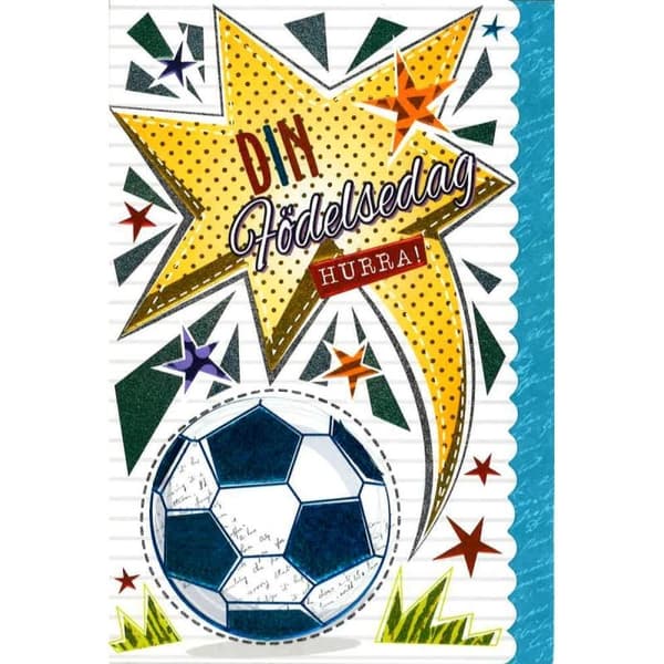 Dubbelt Födelsedagskort, Fotboll - Spader