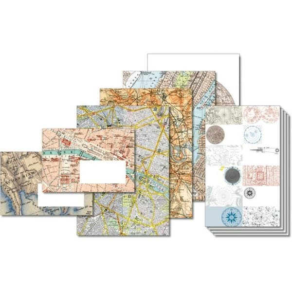 Stadskarta A5 matchande set - Pepin {färg}