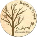 Miniatyrbillede 1 af 4: TAK FOR GÆSTERNE BRYLLUP, bryllupsreception MAGNET MK4