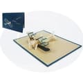 Miniatyrbild 1 av 3: Lin av 3D popup-kort, gratulationskort, födelsedagskort, gratulationskort för att köra flygpilot, biplan - 146
