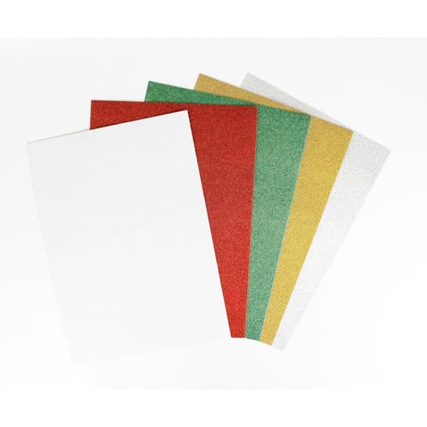 Kraftpapper A4 Glittrande sortiment x 5