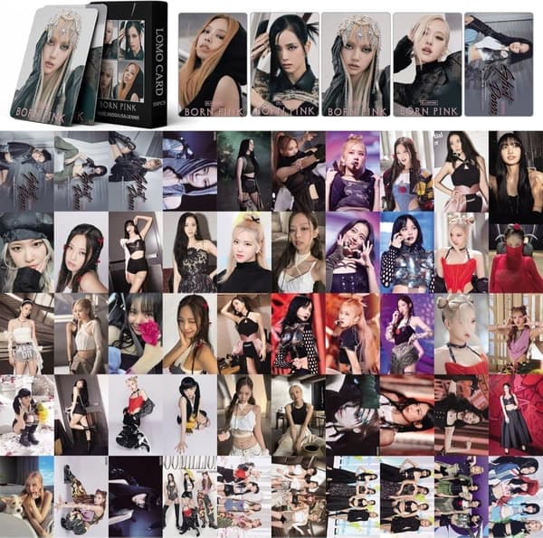 Blackpink Kpop Valokuvakortit 55kpl Blackpink Born Pink Onnittelukortti Lomokortti Musta Pinkki Tuotteet Lomokorttikuvat Lahjat Winkille
