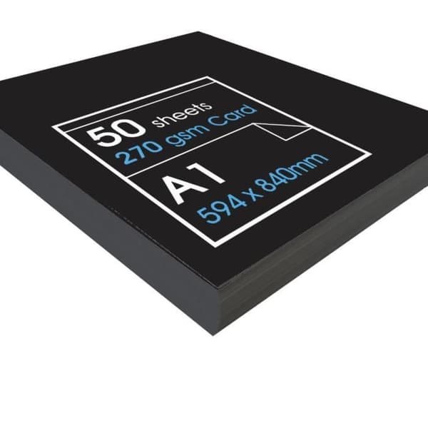 Higher Kings - Svart kartong - återvunnet papper - med plastfolie - A1 - 270 gsm - 50 ark