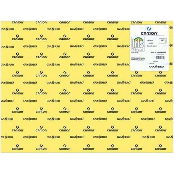 NC Pappers Kartong Iris Citron Gul 50 X 65 Cm (25 Enheter)
