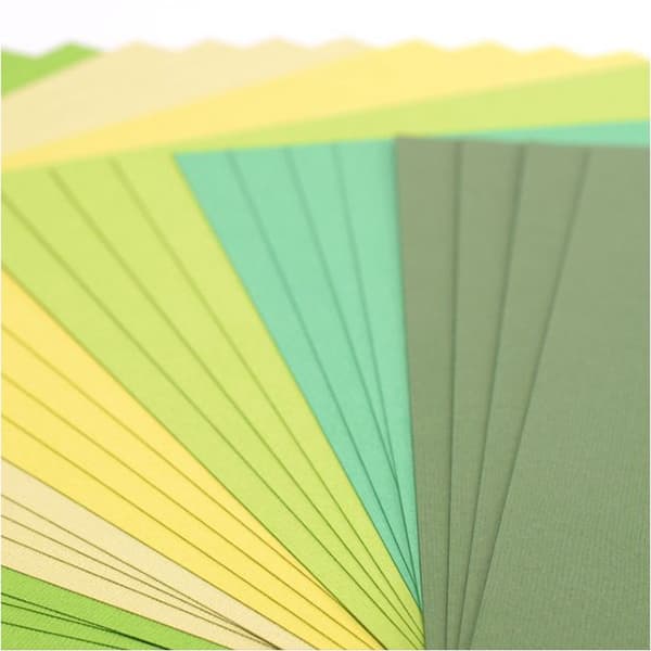 Cardstock Paket Florence - Gröna Färger - 24 ark